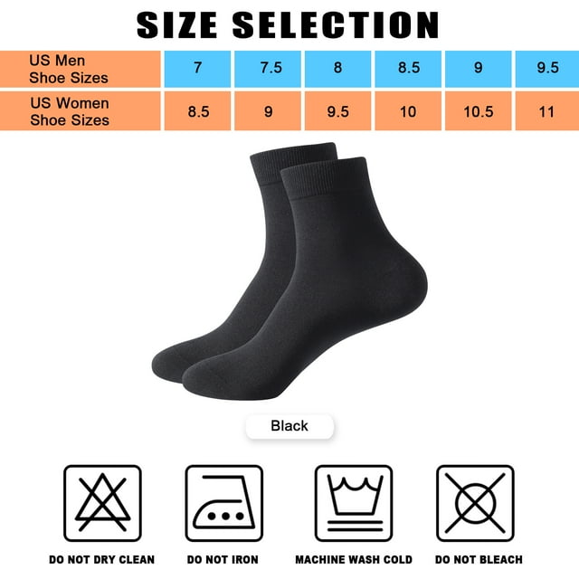 LWFBDTK Women's Cotton Crew Socks - Soft, Breathable Dress Socks for Business & Casual, Moisture-Wicking, 6 Pairs (Size 6-12)