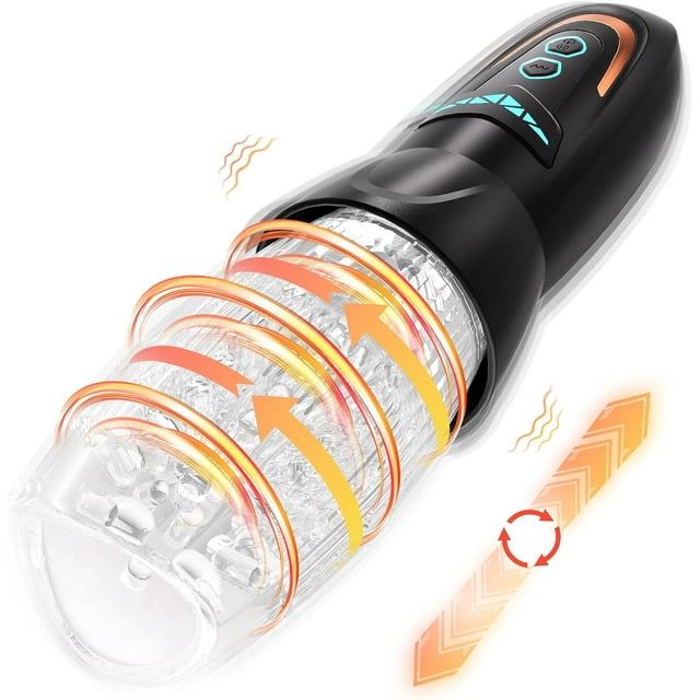Automatic Male Masturbator Sex Toy,KERERO Male Stroker with 10 Vibration, 8 Thrusting & Rotating Patterns,Sex Toys Adult Toys Penis Pump Sex Toy,Adult Toys for Men