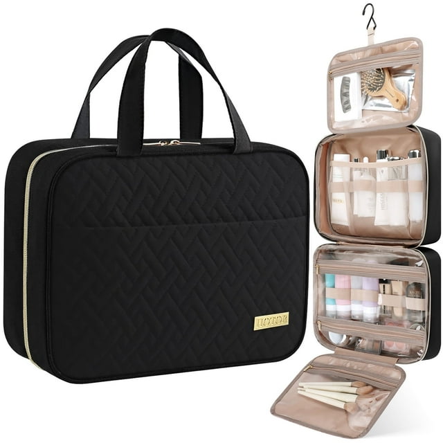 HOTOR Travel Toiletry Bag for Women & Men, Spacious Hanging Hook Makeup Bag for Travel Essentials