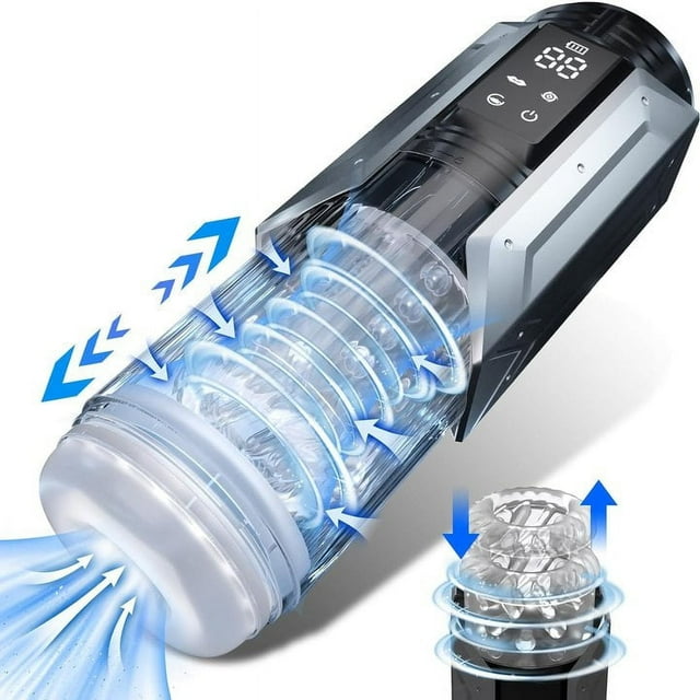 KERERO Automatic Male Masturbator Sex Toys for Men,Male Sex Toys Stroker with 7 Sucking& Vibrating& Thrusting& Rotating Modes,3D Textured Waterproof Adult Toys for Men