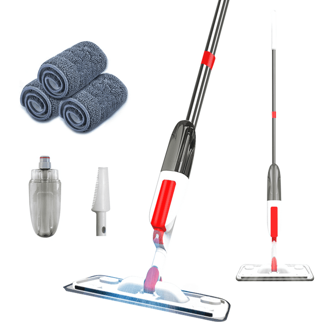 Spray Mops for Floor Cleaning - 360° Rotating Wet Dry Microfiber Mop with 350ML Refillable Bottle - Floor Mop with Spray for Hardwood, Tile, and Laminate Floors