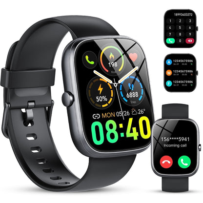 2025 NEW 1.91''HD Screen Smart Watch for Android and iPhone,Answer/Make Calls/100 Sports Modes/Message Reminder,IP68 Waterproof Outdoor Fitness Tracker Women Men,（Perfect for Holiday Gifts）