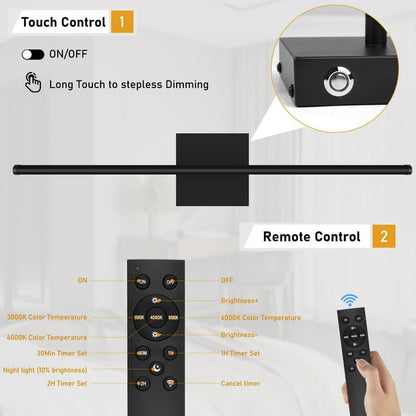 Battery Operated Wall Sconces with Remote Control,Wall Sconces Set of Two,3000K-6000K LED Wireless Wall Light for Bedroom, Hallway, Background Wall (2 Pack)