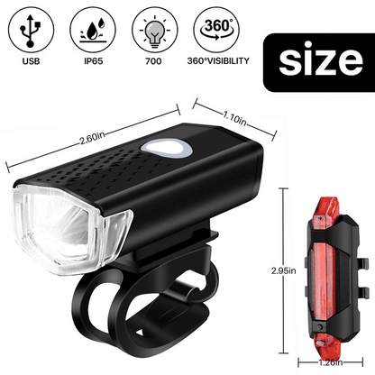 UUGEE Bicycle Bike Lights Front and Back for Night Riding Rechargeable Bike Accessories Headlight Tail Light for Adult Kids