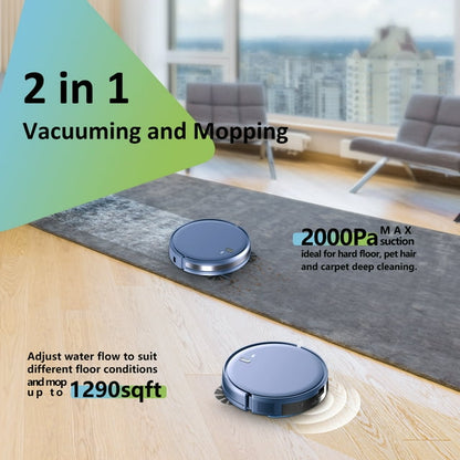 GOOVI Robot Vacuum Cleaner,2 in 1 Robot Vacumm Mop Combo, With Alexa/WiFi/App Connection,for Pet Hair，Hard Floor