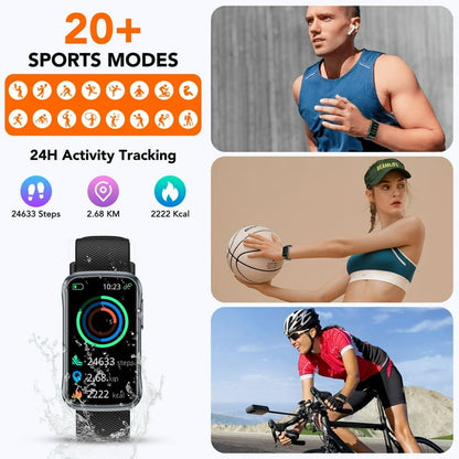 2025 New Fitness & Activity Tracker , 1.47" with 24 Modos Deportivos, Step Counter, Virtual Pacer,Waterproof Smart Band with Answer/Make Calls IP68 Waterproof Compatible Android/iOS