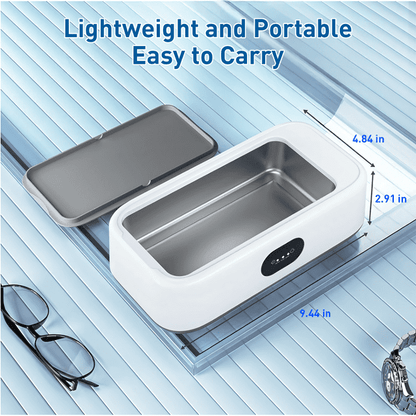 Ultrasonic Jewelry Cleaner,3 Time Modes 50KHz 21OZ Ultrasonic Cleaner Machine