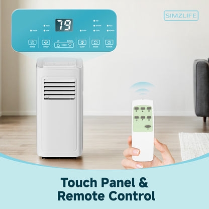 Simzlife Portable Air Conditioner 5000BTU (8000 BTU Ashrae) , Dehumidifier, Fan,Cool, 3 in 1 AC with Remote Control