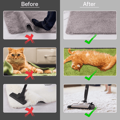 SUPTREE Non Slip Rug Gripper for Hardwood Floor Carpet Area Rugs Tile Rug Pad Carpet Tape Grippers 8 Pcs