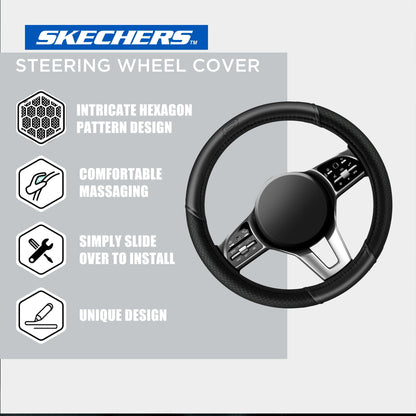 Skechers Air Cooled Memory Foam Steering Wheel Cover - Universal Fit,23SK29 0.79Lbs