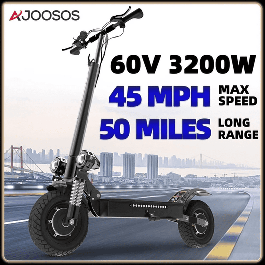 AJOOSOS X700 Electric Scooter for Adults, 45 mph Max Speed Power by 3200W Dual Motor, 50 Miles Range