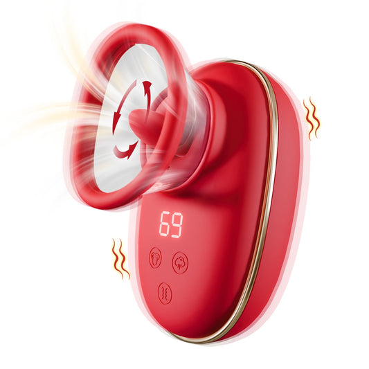 AMOVIBE Adult Toys for Women Sucking Vibrator, 3 Sucking, 9 Tongue Licking & Vibrating Female Sex Toys Vibrators Nipple Toys,Rose Sex Toys for Women Pleasure