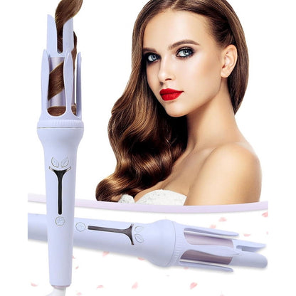 Automatic Curling Iron, Rotating Curling Wand with 7 Temp & 5 Timers Setting for Different Hair Types, Safe Auto Shut-Off Hair Curler for Long Lasting Waves