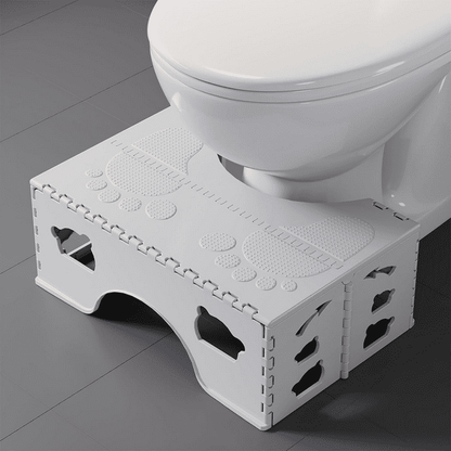 BUSATIA Foldable Toilet Stool, 7inches Healthy Bathroom Squatting Posture Poop Stool with Anti-Slip Feet, A Good Helper to Effective Relief of Constipation, Easy to Storage Toilet Squat Stool