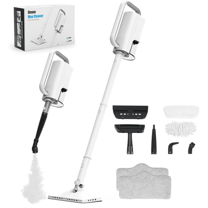 Haoyunduo Steam Mop, 6-in-1 Detachable Handheld Steam Mop Cleaner with 2 Microfiber Pads for Hard Floor, Carpet