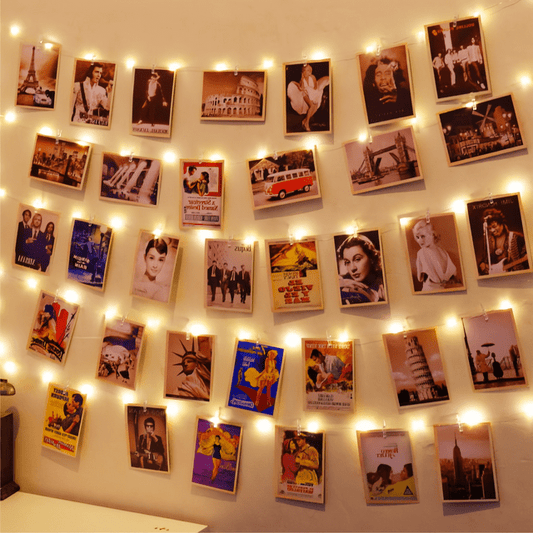 Warm White Photo String,USB Photo Clip Light,100 Clip String Lights,200 LED Photo Clips for Picture Party Bedroom Wedding(2 Pack,65.6 ft)