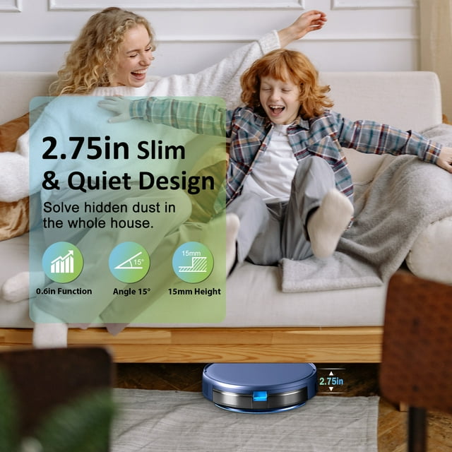 GOOVI Robot Vacuum Cleaner,2 in 1 Robot Vacumm Mop Combo, With Alexa/WiFi/App Connection,for Pet Hair，Hard Floor